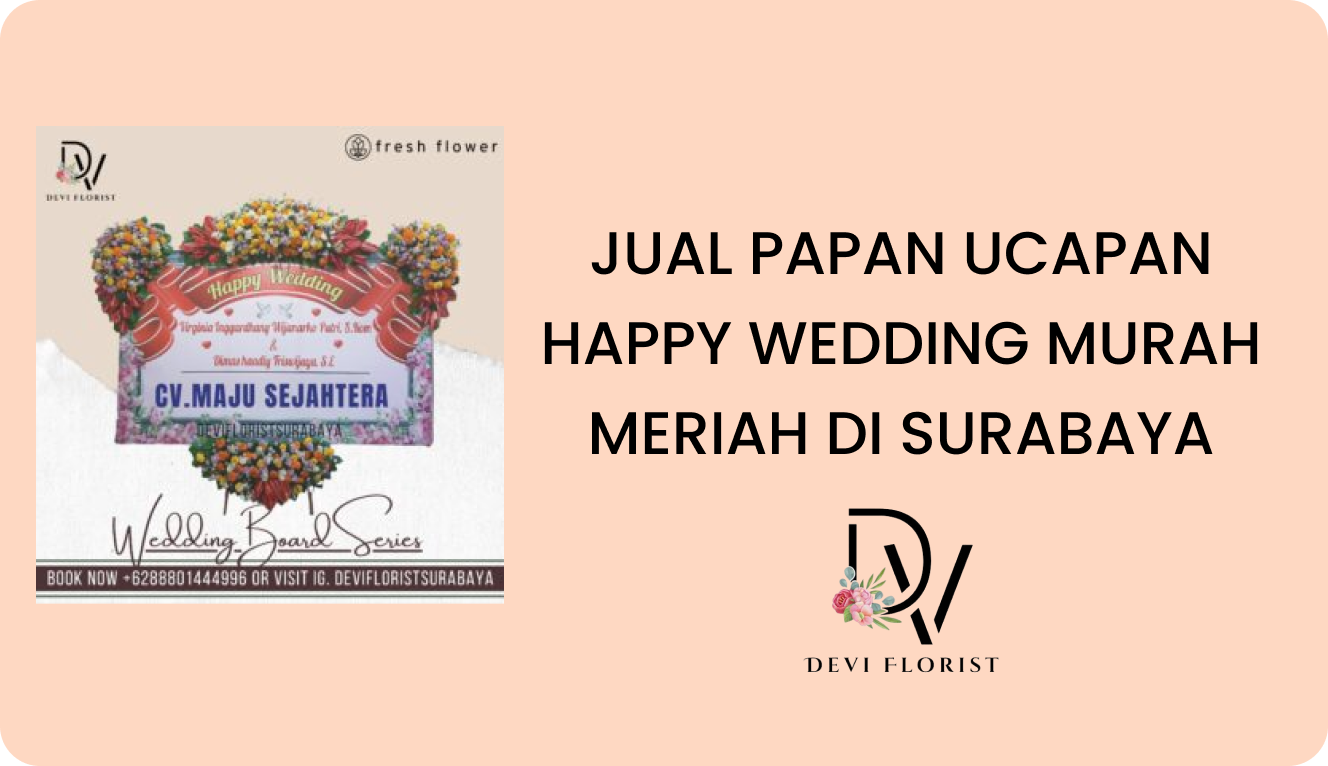 Jual Papan Ucapan Happy Wedding Murah Meriah Surabaya