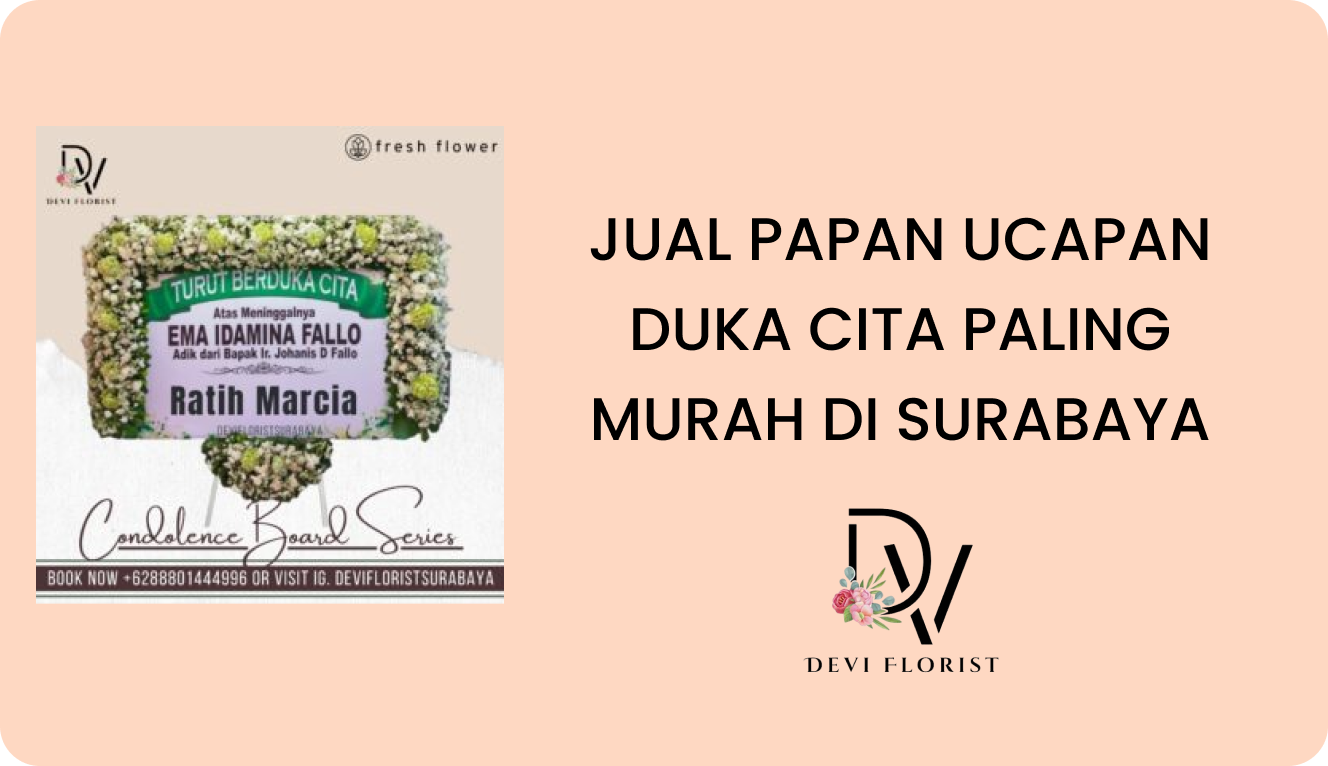 Jual Papan Ucapan Duka Cita Paling Murah Surabaya